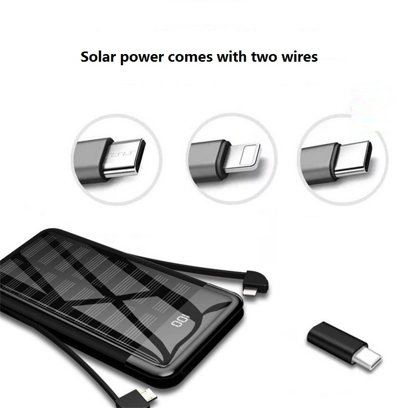 Solar Mobile Power Bank Large Capacity Ultra-Thin Polymer Battery