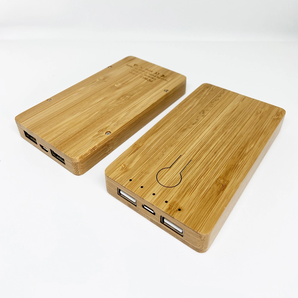 2022 Best Gifts Wholesale Top Quality 5000mAh Power Bank Wood Bamboo Eco-Friendly Powerbank for Cell Phone